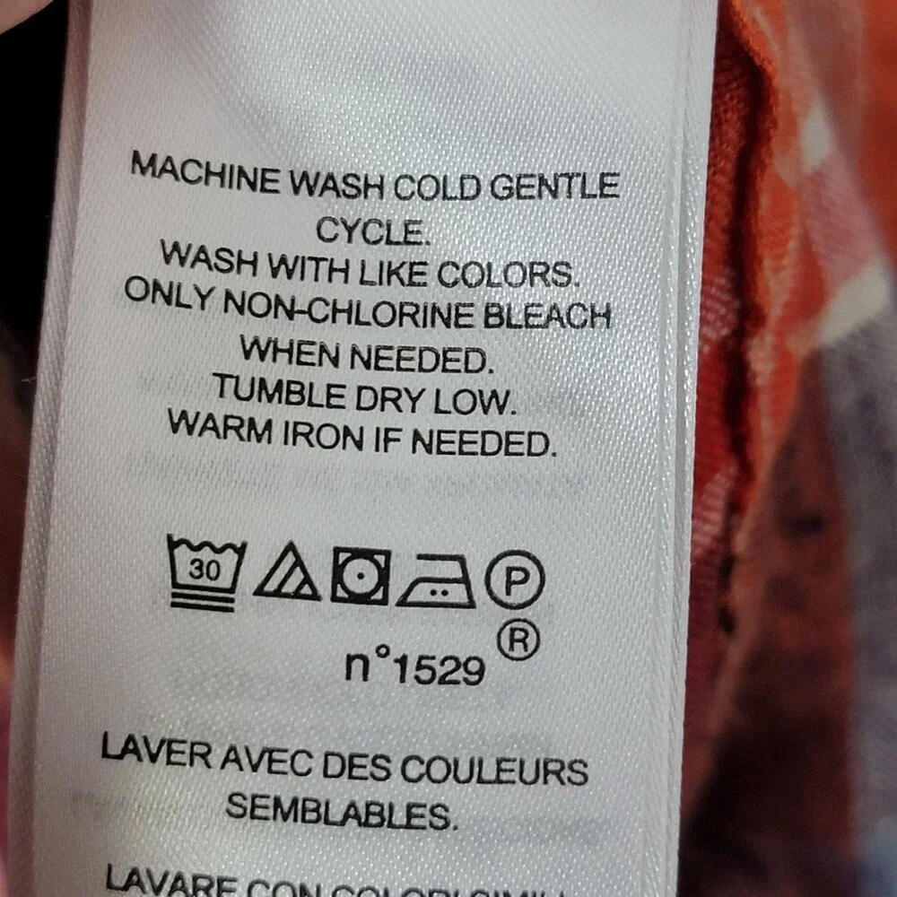 Ralph Lauren LRL Womens Black Label Plaid Linen Long Sleeve Button Up Shirt 2X - Picture 10 of 10